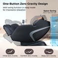 thumbnail image 4 of Costway 4D SL-Track Full Body Massage Chair with Zero-Gravity Design, Heated Shawl, Black, 4 of 10