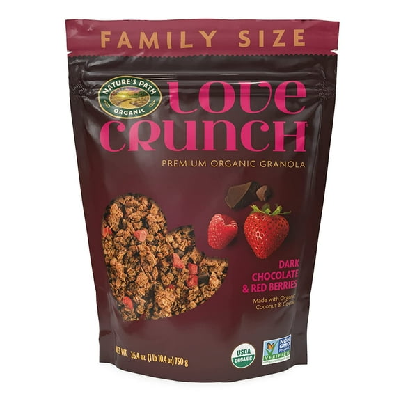 Nature's Path Love Crunch Premium Organic Granola Dark Chocolate and Red Berries - 26.4 oz Pack of 2