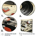 thumbnail image 3 of Designart "Melody of Vintage Vinyl Records I" Fashion Framed Wall Art - White Turntables & Boom Boxes Entryway Framed Wall Art, 3 of 6