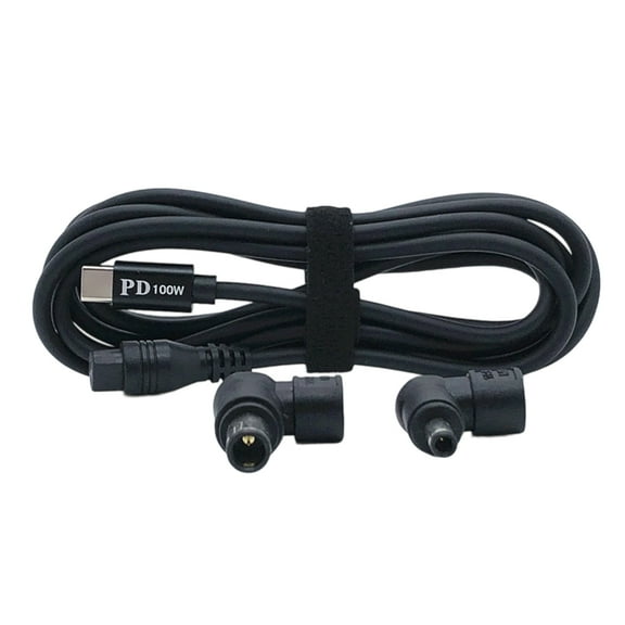 PD100W Fast chargers Cable Type-C to Round Connector 2M Cord Safe Charging for Laptops Travel Ready