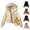 Black, variant on Corduroy Puffer Jacket Women Hooded Jackets Thick Baggy Zip Up Fall Winter Jackets Faux Fur Coats with Pockets White XXL