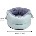 thumbnail image 2 of PureCasa Versatile Cotton Soft Dog Cat Bed, Portable Pet Bed for Fall Winter, Foldable Universal Fluffy Cushion Sleeping Pad for Cats Dogs, Pet Supplies, Round, 1 Pack, 16"x16"x11", Gray, 2 of 3