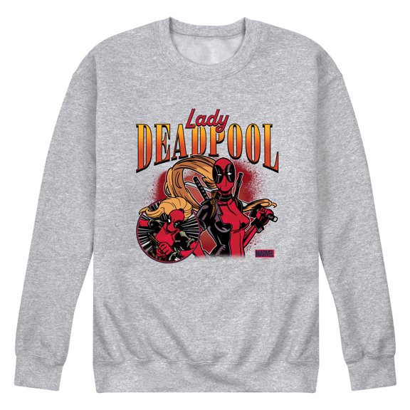 Marvel - Deadpool Lady - Men's Long Sleeve Crew Fleece Sweatshirt