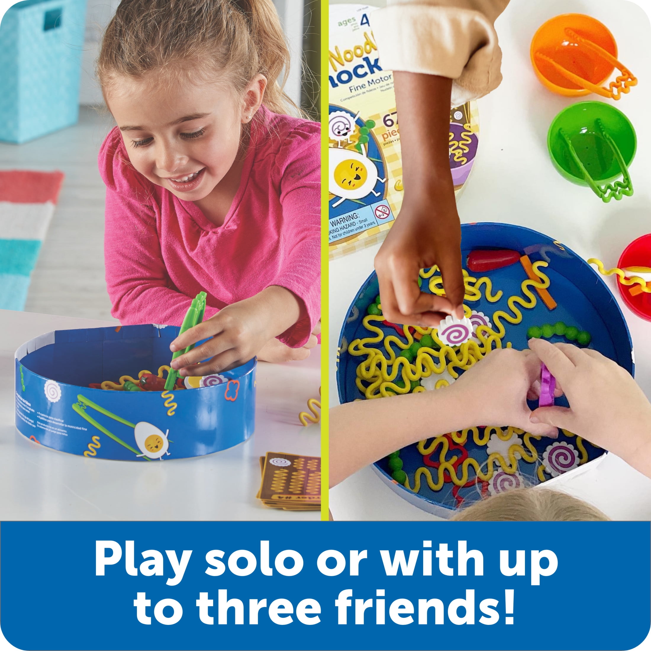 Learning Resources Noodle Knockout! Fine Motor Game, Educational Matching Kids Toy, Ages 4+
