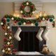 thumbnail image 3 of Juego de bolas navideñas de terciopelo 44 piezas | Adornos de árbol de plástico flocado 8cm 4cm | Rojo Verde Multicolor | Bolas decorativas para colgar para árbol de Navidad, hogar, decoración, 3 of 7