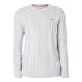thumbnail image 6 of Tommy Jeans Regular Cable Sweatshirt, Grey, 6 of 6