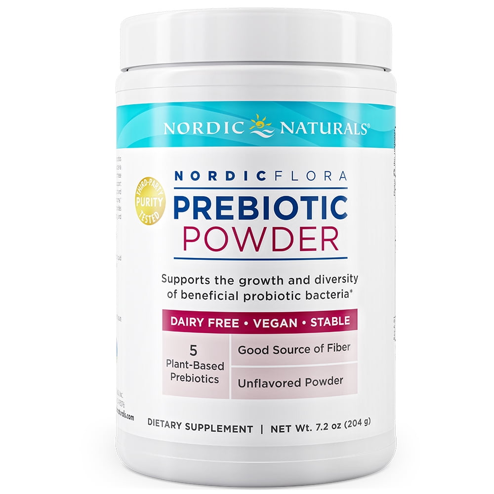 Nordic Naturals Nordic Flora Prebiotic Powder, Unflavored, 204 grams