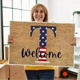 thumbnail image 2 of LanSuare Clearance Sale 4th of July Patriotic Independence Day Welcome Door Mat Memorial Day Floor Mat for Indoor Outdoor Decorations Porch Front Door Entrance, 2 of 3