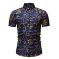 thumbnail image 1 of LSLJS Cardigan Décontracté à Manches Courtes pour Hommes avec Col Rabattu T-Shirt Blouse Tops, 1 of 5