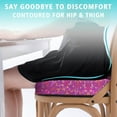 thumbnail image 3 of Premium Mandala Pattern Memory Foam Seat Cushion Ergonomic Chair Pad for Office Chair, Car, Airplane & Bleachers Sciatica, Tailbone Hip & Back Pain Relief - Chair Cushion for Long Office Workers., 3 of 5