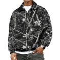 thumbnail image 3 of Havenx Men's Flannel 1/4 Zip Pullover Sweatshirt Long Sleeve Collared Pullover Sweater Mock Neck Camouflage Print Sweatshirt 2026 Fall Winter Casual Lightweight Soft Outfits,Black L, 3 of 7
