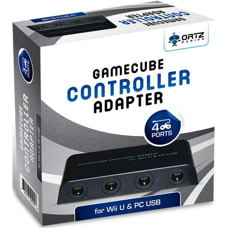 Ortz Gamecube USB Controller Adapter for Wii U & PC - 4 Ports - Perfect for Super smash Bros - - Windows & Wii U Compatible - Works on Dolphin (Best Nintendo 64 Emulator For Windows)