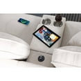thumbnail image 2 of 8 - Piece Chenille Fabric Upholstered Sectional With Console & Ottoman-Beige, 2 of 12