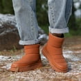 thumbnail image 5 of Kids Snow Boots Boys Girls Waterproof Thicken Warm Furry Lined Mid Calf Platform Winter Booties, 5 of 9