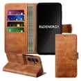 thumbnail image 2 of RadEnergy EMF Blocking Genuine Leather Wallet Phone Case with Card Holder for Samsung Galaxy, Anti Radiation EMF Protection, Radiation Blocker Cell Phone Wallet Case (Brown, for Galaxy S24 FE), 2 of 7