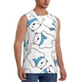 thumbnail image 2 of Kdxio Scarf Bear for Men's Muscle T-shirt,Sleeveless for Workout Running Athletic Gym Lounge Casual, 2 of 7