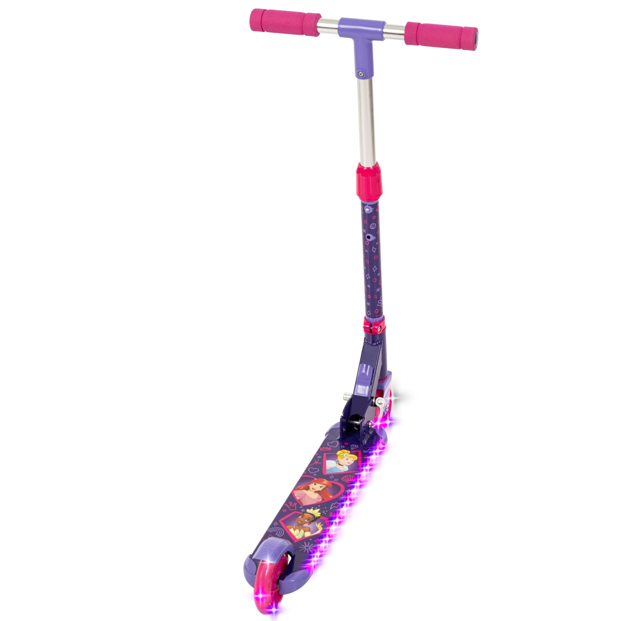 Princesse, Trottinette en ligne de Huffy avec lumières LED, Rose âgés de 5 ans et plus