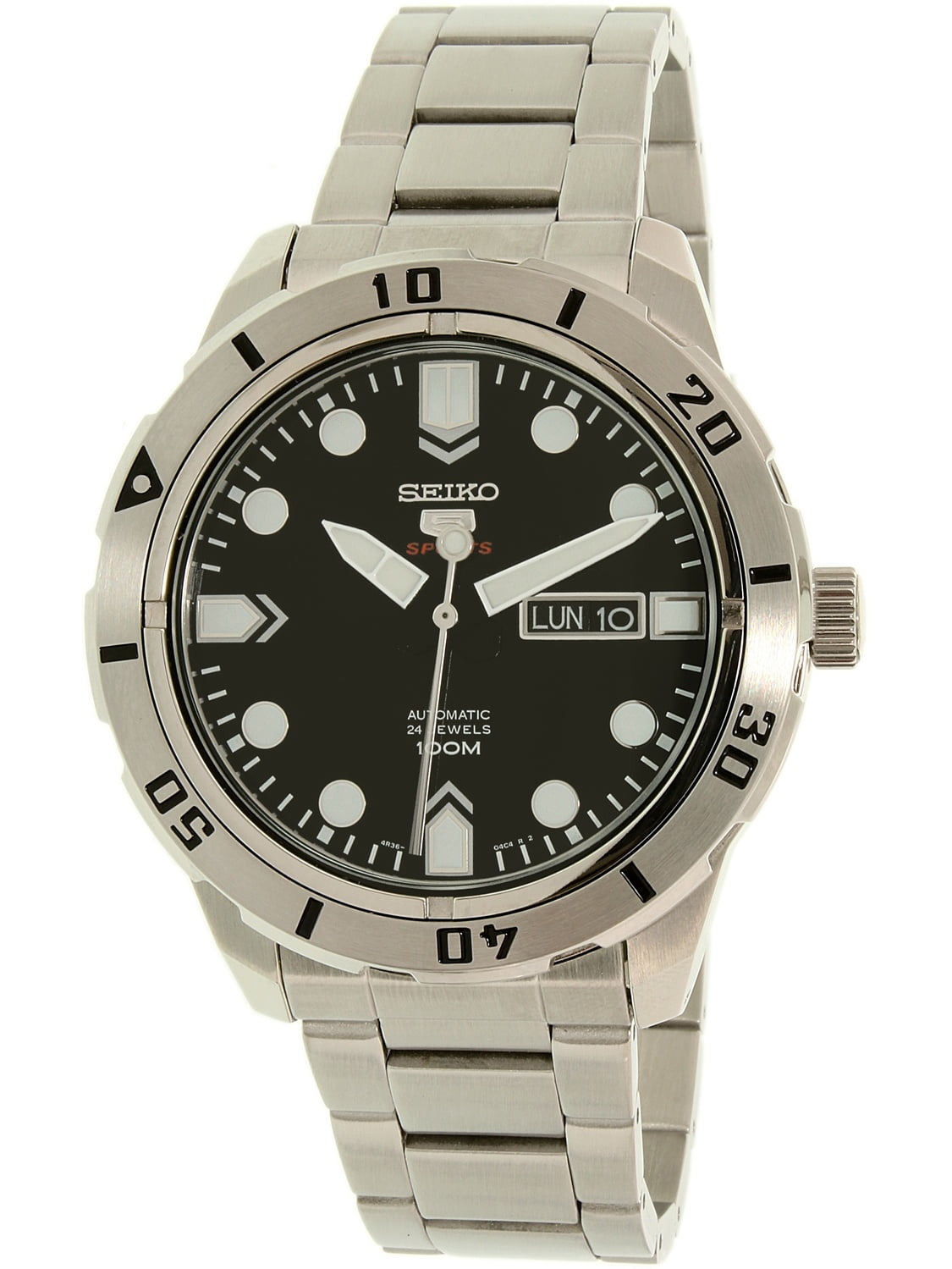 seiko stainless steel automatic watch
