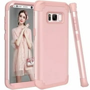 Dteck Galaxy S8 Case, Dteck Heavy Dual Layer Rugged Shockproof Case Hard PC Protective Back Cover For Samsung Galaxy S8, Rosegold
