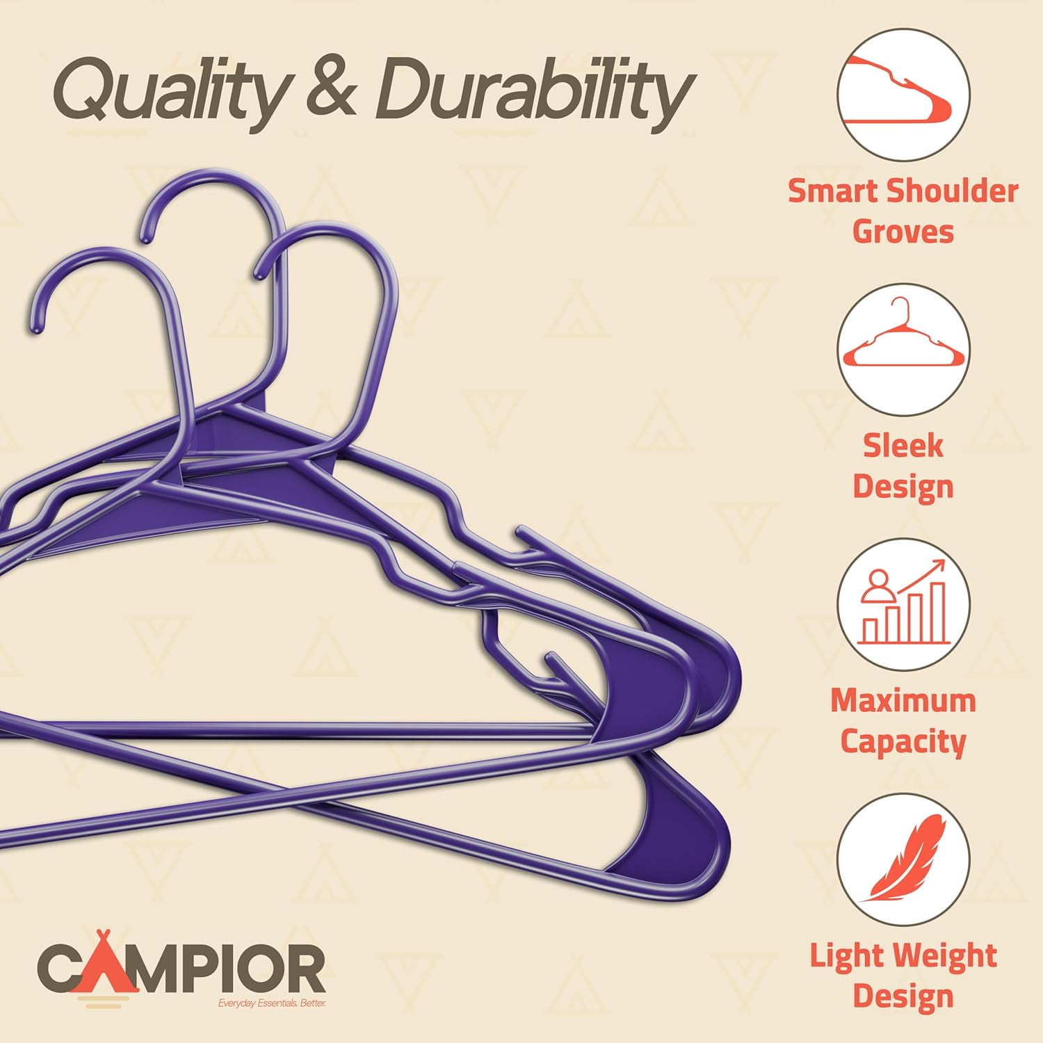Purple Plastic hangers 120 Pack– Heavy-Duty Plastic Hangers Slim and Space-Saving Hangers, Durable & Lightweight Hangers with Non-Slip Shoulder Notches for Slip Dresses, Suits, Jackets & Camisoles