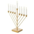 thumbnail image 3 of Nine Branch Electric Chabad Judaica Chanukah Menorah with LED Candle Design Candlestick, 3 of 9