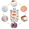 thumbnail image 4 of Clear Storage Jar 2.75x 4.13 Inches One Sizex2 Cotton Swabs Cans Translucent Plasticental Floss Cans Cotton Pads Cans Bathroom Canisters Brown Mushroom, 4 of 7