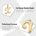 thumbnail image 2 of Charm America - Gold Initial Letter "X" Charm - 14 Karat Solid Gold, 2 of 4