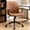 Brown, variant on COOLHUT Home Office Chair, PU Leather Ergonomic Computer Desk Chair with Removable Armrests, Mid Century Modren Armrest Office Chair, Adjustable Height Rocking Swivel Task Chair, Brown