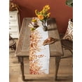 thumbnail image 4 of Hokiten Table Runners 72 Inches Long Dress Scarves, Orange Eucalyptus Leaves Farmhouse Kitchen/Dining Table Runner, Coffee Tablerunners, Spring Floral Summer Botanical 14x72 Inch, 4 of 7