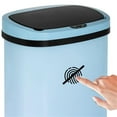 thumbnail image 5 of FOA Rena 13 Gallon Stainless Steel Motion Sensor Automatic Trash Can in Blue, 5 of 16
