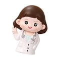thumbnail image 2 of Doctor Statue Ángel en Figurina blanca Linda muñeca de resina Sculpture Cake Topper para sala de estar de cumpleaños. Descripción del escritorio del Doctora, 2 of 8