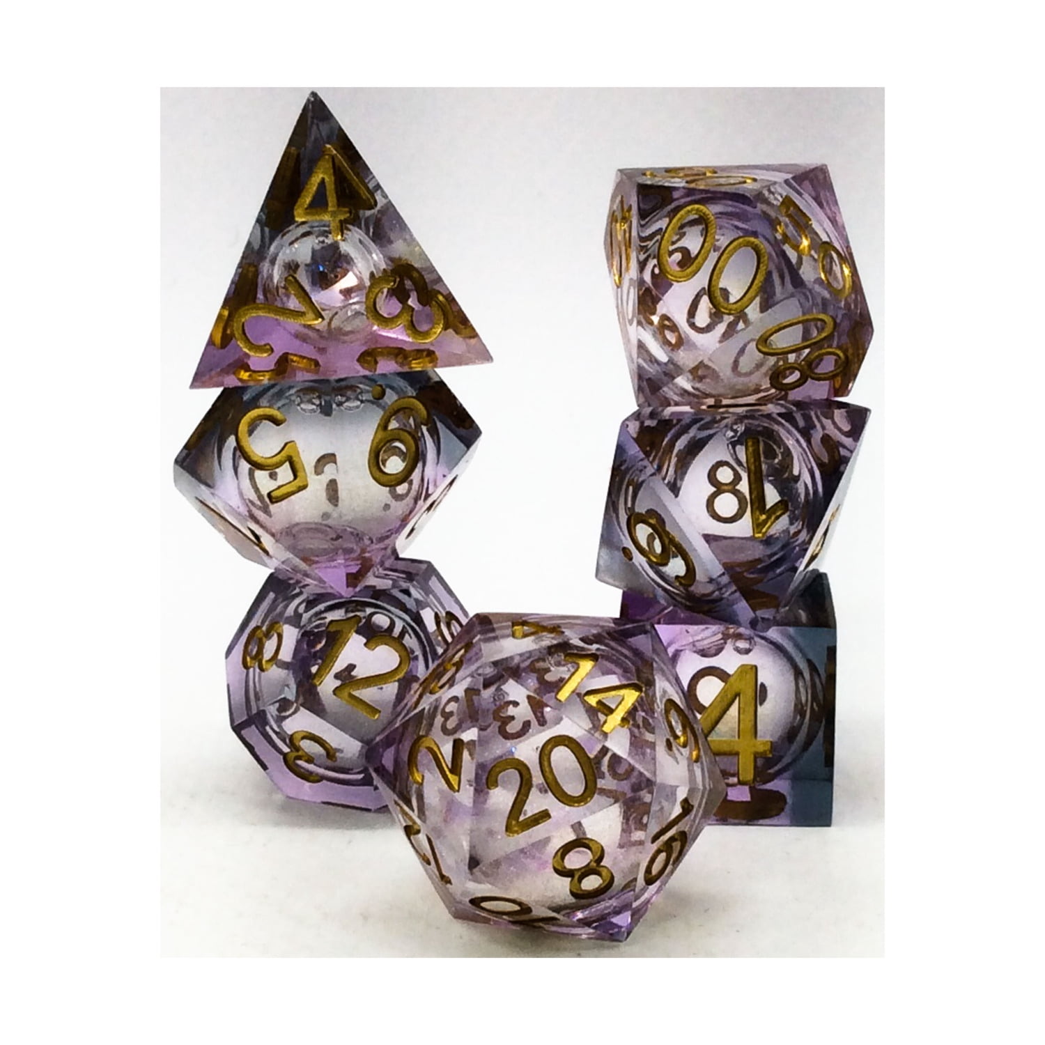 Chronicle RPG Accessories PTY CHR60017 Cube Liquid Core Molten Cauldron Dice Set - Set of 7
