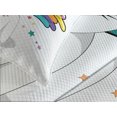 thumbnail image 4 of Ambesonne Unicorn Cat Quilted Bedspread Set 3 Pcs, Fiction, Queen Size, Multicolor, 4 of 5
