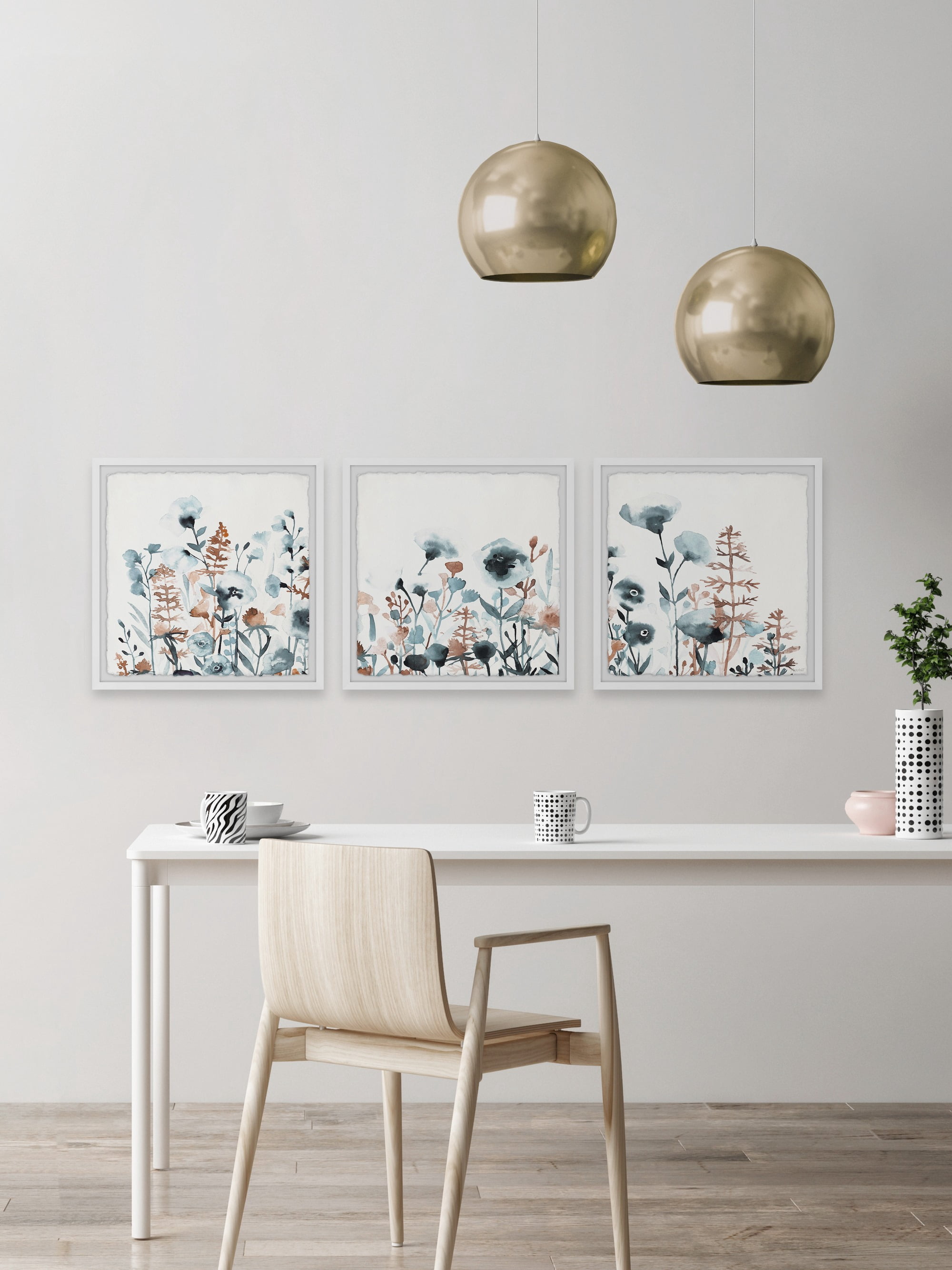 Marmont Hill Lovely Wildflowers Triptych, 18" x 54"