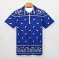 thumbnail image 3 of Crip Men Zipper T-shirt Summer Casual Short Sleeve T-shirt Top, 3 of 7