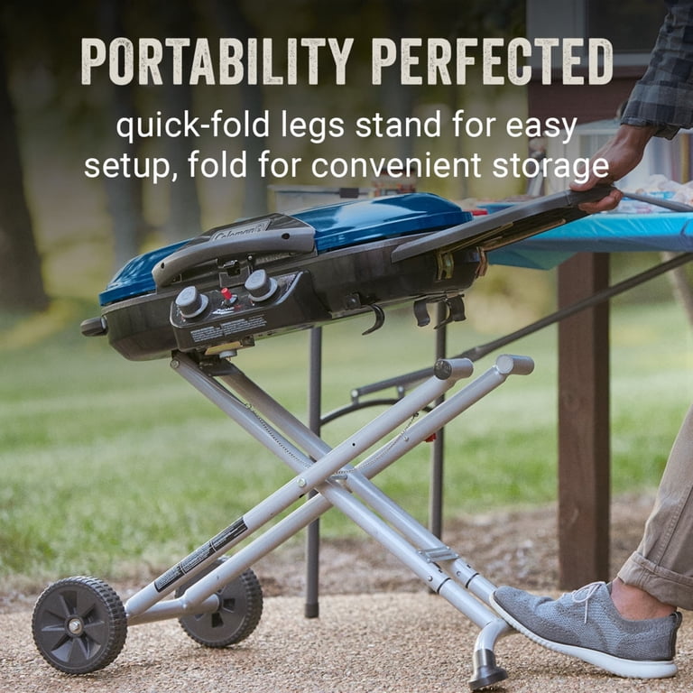 Coleman, Grill, RoadTrip X-Cursion 2 Burner Propane, Stand Up Blue
