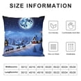 thumbnail image 5 of BCIIG Santa Sleigh Snowy Village Full Moon Graphic Decorative Cushion Throw Pillow Cover for Home Couch Living Room Bed, Winter Aesthetic Decor, 1PC 22x22in, 5 of 5