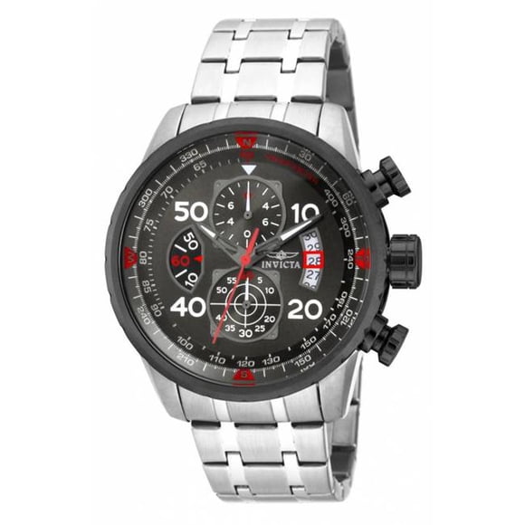 48 in. Aviateur Montre Chronographe à Quartz Gunmetal Cadran