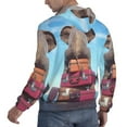thumbnail image 6 of Goofa Elephant Sits for Men's Hooded Sweatshirt - Lightweight Pullover Hoodie with Kangaroo Pocket, Perfect for Everyday Wear-Small, 6 of 7