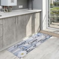 thumbnail image 5 of Farmhouse Kitchen Mats for Floor 2 Piece, Blue Kitchen Rugs and Mats Non Skid Washable for Sink Floor, Floral Blue Kitchen Accessories and Decor Mat, 17"x30"+17"x47", 5 of 6