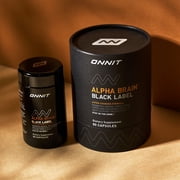 ONNIT Alpha BRAIN® Black Label Nootropic Focus Supplement, 80 Capsules