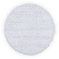 thumbnail image 5 of SAFAVIEH Casablanca Osmond Geometric Striped Shag Area Rug, Ivory/Blue, 5' x 8', 5 of 7