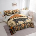 thumbnail image 2 of jejeloiu Bull Mountain Sunset 7-Piece Bedding Comforter Set Kids,Western Animal Print King Bedding Sets,Reversible, 2 of 7