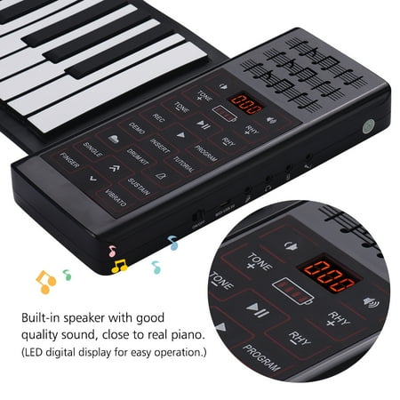 Portable Electric 88 Keys Hand Roll Up Piano Multifunction Digital