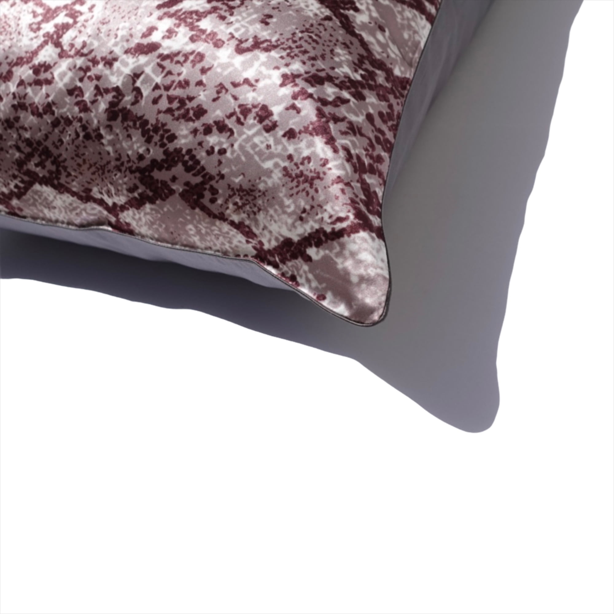 Charcoal Python - Silk Pillowcase with hidden zipper by INNELLI (Queen)