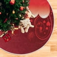 thumbnail image 5 of FMSHPON Vintage Heart Xmas Christmas Tree Skirt Stand Mat for Holiday Party Decoration Indoor Outdoor 36 inches, 5 of 6