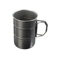 thumbnail image 4 of Taza de camping de acero inoxidable con agarre cómodo, accesorio de fotografía, decoración suave para el hogar. Mango plegable de 360 ml., 4 of 9