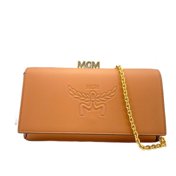 Pre-Owned MCM Large Himmel 2-Way Pouch Bag, Brown