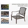 thumbnail image 5 of 4-Piece Patio Conversation Set, Outdoor Dining Table Set with Table, Metal Frame Patio Sectional Sofa Set with Thicked Cushions, Patio Furniture Set for Backyard Porch Garden, Navy Blue, 5 of 8