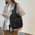 thumbnail image 2 of Fashion Women Solid Color Backpack Students Canvas School Knapsacks (Green), 2 of 10